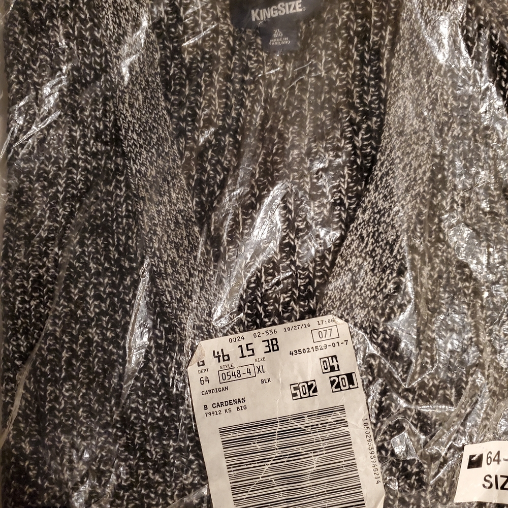 Mens marled cardigan xl